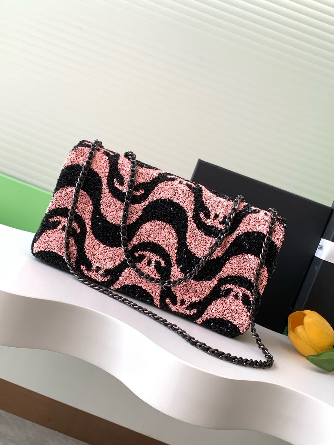 Ch*el flap bag 15x25x7cm