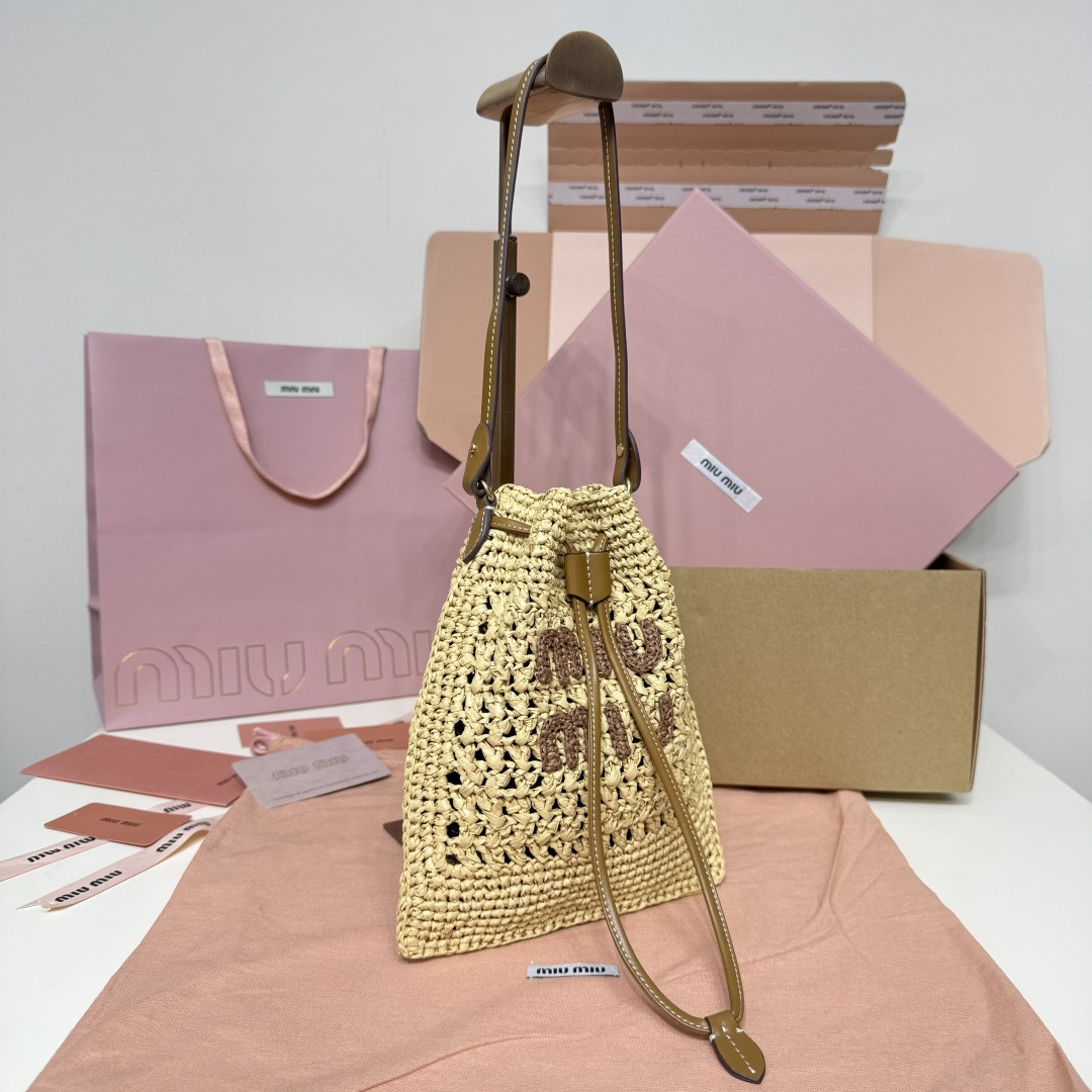 Miu Miu Woven fabric mini-bag 23x20cm