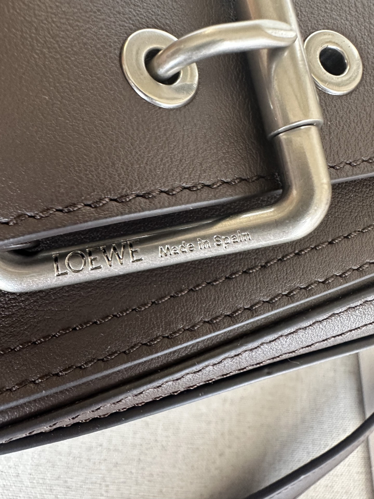 L0ew* small puzzle biker bag in shiny calfskin 16.5x24x10.5cm