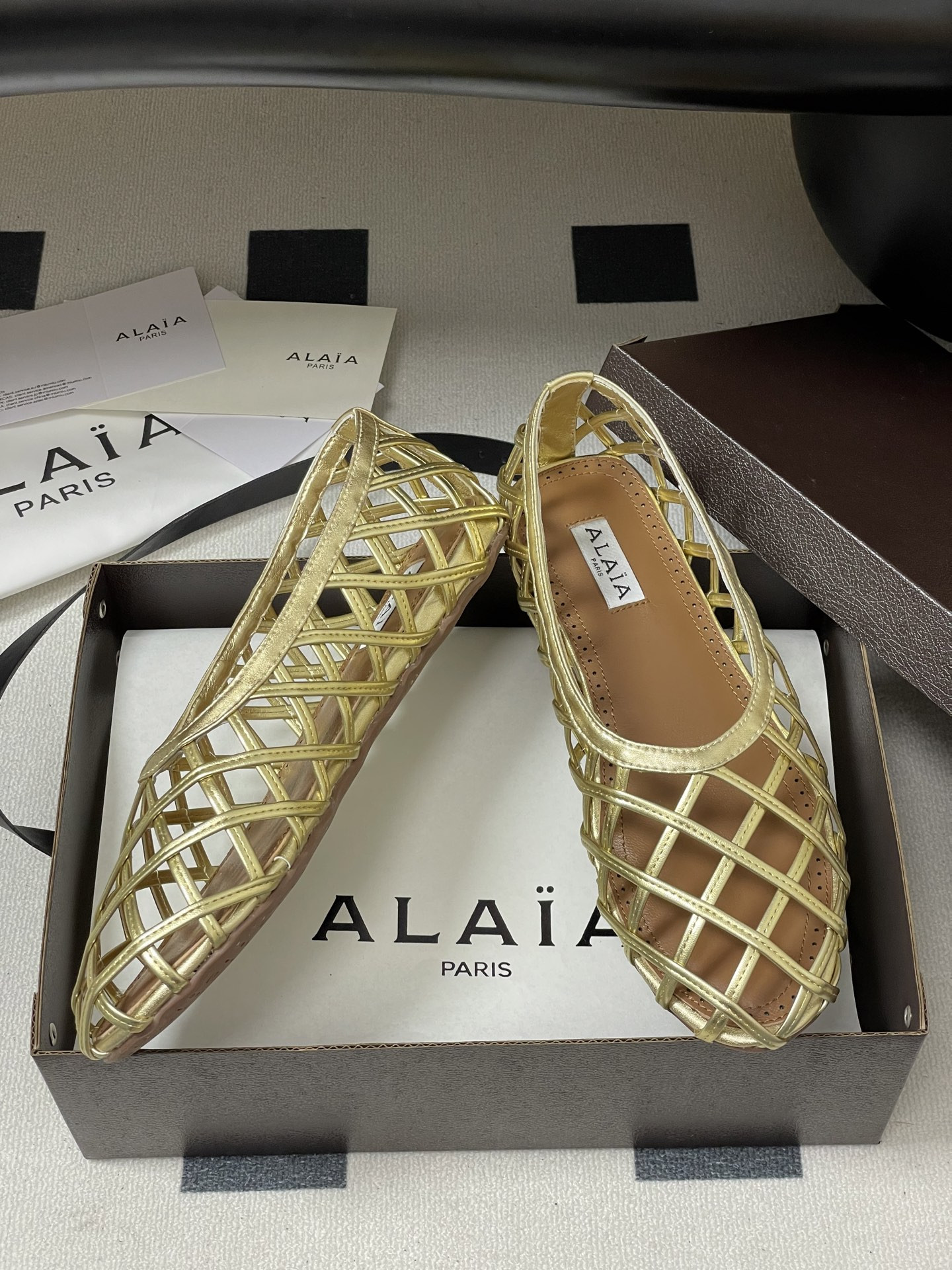 UA Alaïa CAGE BALLET FLATS(Customized Size 7-10 days production time)