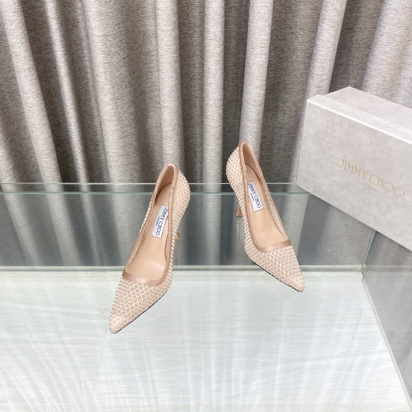 ua Ji*y Ch* ixia mesh pumps 8.5cm