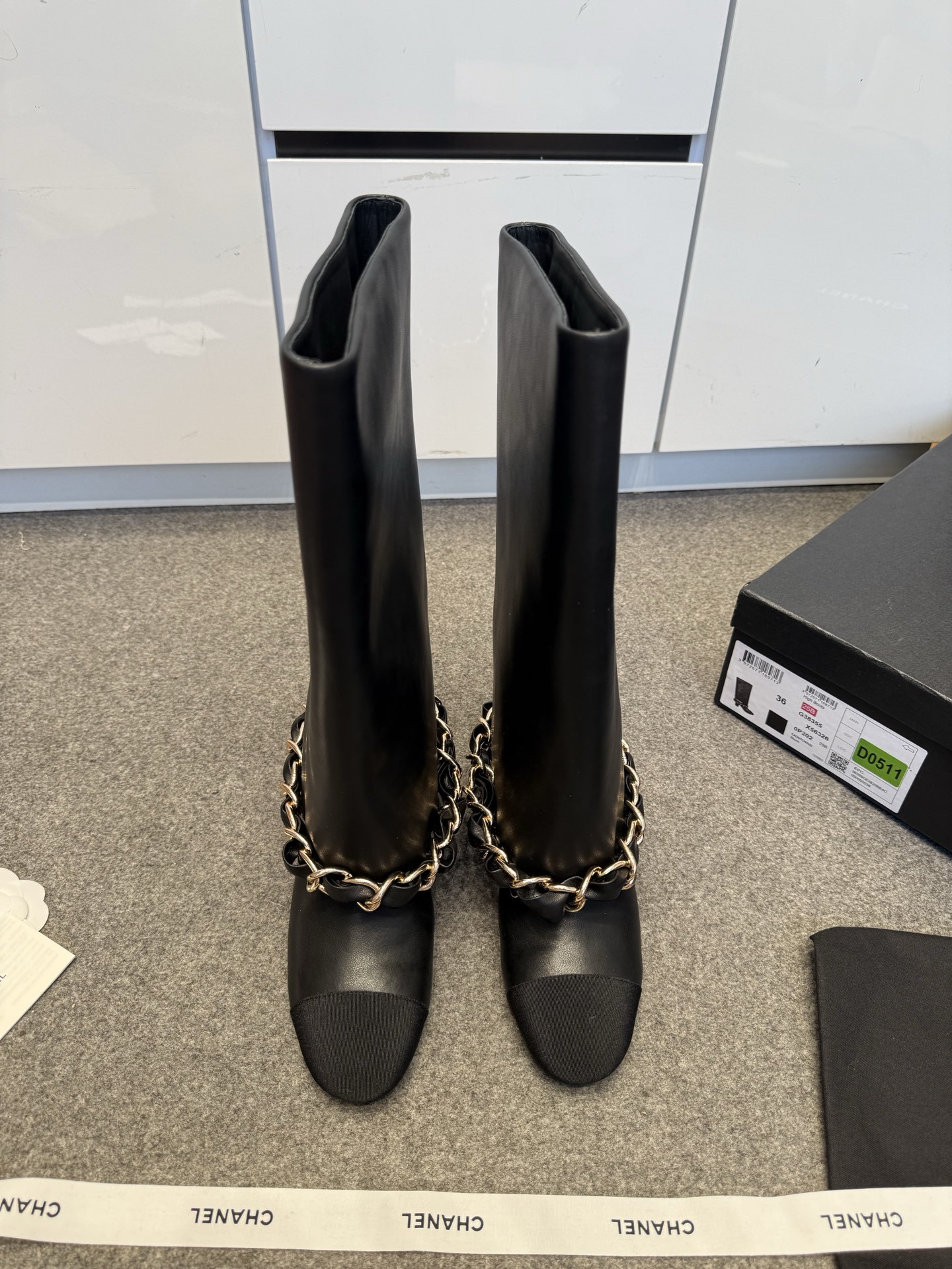 ua Ch*el high boots 5.5cm heel