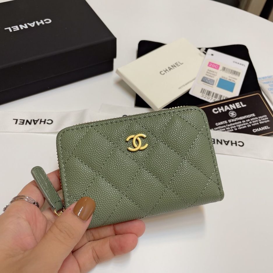 Ch*el classic zipper coin wallet