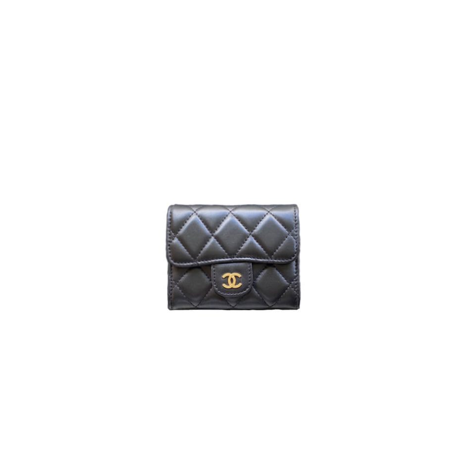 Ch*el classic small flap wallet